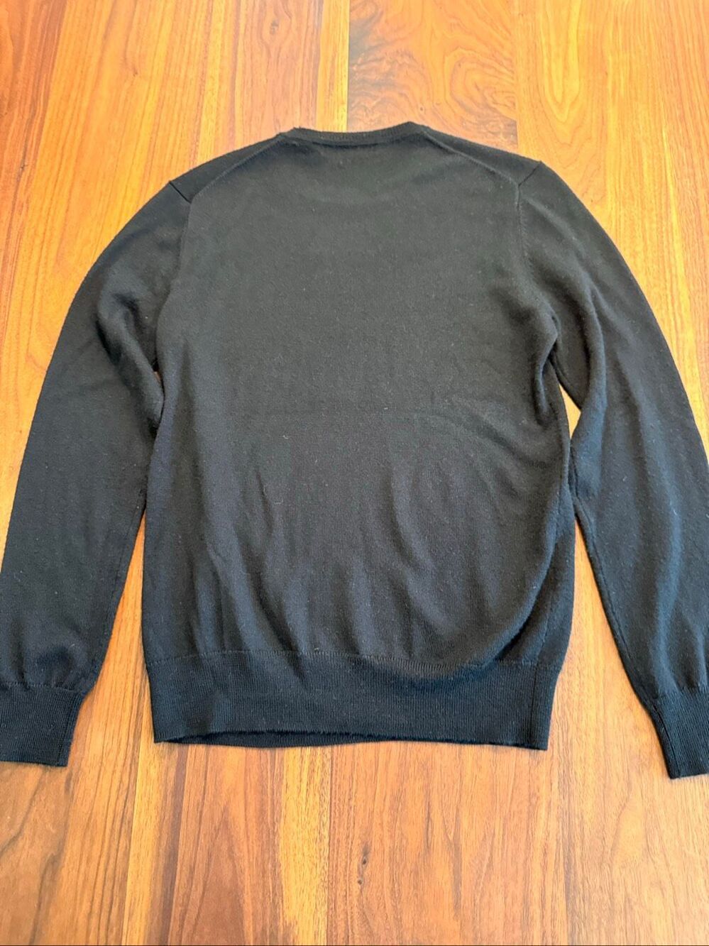 Saks Fifth Avenue Youth Black Merino Blend Crewneck Pullover Hoodie Size Small - Picture 8 of 8